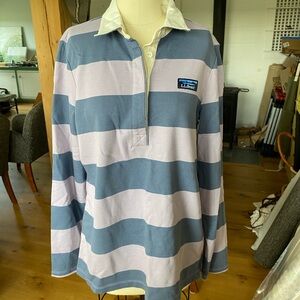 L.L. Bean Blue and Purple Striped Polo